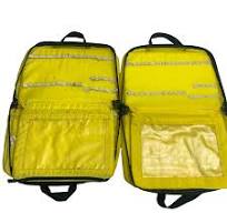 2-Thomas Transport Packs Medication Bag EMS Yellow, Used condition