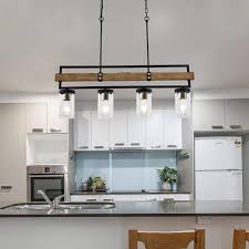 Pendant farmhouse kitchen island lighting. Buy Alaislyc 4 Light Kitchen Island Lighting Fixtures 36 L Farmhouse Pendant Lights Hanging Black And Gold Jf2058 P4 Online In Indonesia B08sj5nq9b