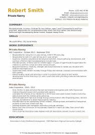 Job descriptions & responsibility samples inc.+ pdf samples. Private Nanny Resume Samples Qwikresume