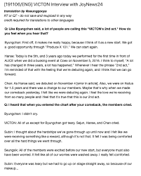 It is considered part of the classical era, epoch, or historical period. ìŠ¹êµ¬ì•¼ On Twitter 191106 Eng Victon Interview With Joynews24 Translation 4 Bc I M Grateful For Everything Including The Way You Waited For Us And The Way You Protected Us I Hope We