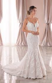 Gorgeous appliques mermaid wedding dresses open back bridal ball gowns custom. Graphic Lace Mermaid Wedding Dress With Open Back Stella York Wedding Dresses