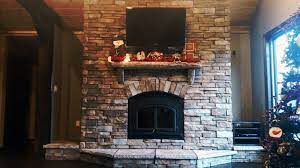 I don't see how it could possibly be considered combustible. 7 Popular Stone Veneer Fireplace Design Trends Mason S Mark Stone Veneer