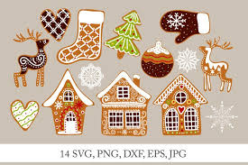 Download Christmas Gingerbread Houses Svg Cartoon Clipart Png 939798 Elements Design Bundles Yellowimages Mockups