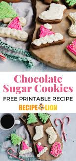 Chocolate Sugar Cookies Recipe Delicious Christmas Cookies Chocolate Sugar Cookies Cookies Recipes Christmas
