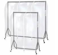 4ft Clear Clothes Rail Cover with Zip