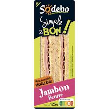 Sandwich Jambon Beurre Sodebo La Barquette De 125 G A Prix Carrefour