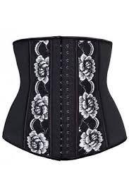 Black And White Floral Corset Pin On Clothes