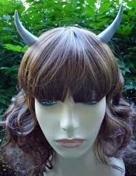 Shimmering Silver Devil Horns Costume Accessory