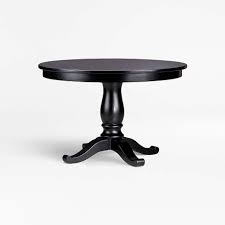 This kitchen table nearly doubles in size in seconds. Avalon 45 Black Round Extension Dining Table Reviews Crate And Barrel