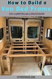How To Build A Diy Van Conversion Bed Frame Fit Two Travel Van Conversion Bed Frame Van Life Diy Diy Van Conversions