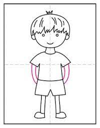 See more ideas about body outline, drawing for kids, easy drawings. How To Draw A Boy In Shorts Art Projects For Kids
