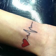 Ladies love heartbeat tattoo with a black ink design on their wrist; 55 Memorable And Intriguing Heartbeat Tattoo Ideas