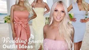 Today's rendition is a pretty little thing haul / wedding guest inspo & prom dress thingy!! Spring Summer Wedding Guest Outfit Ideas Ft Pretty Little Thing Youtube