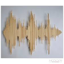 Using This Kit You Can Assemble And Create Your Own Wooden Sound Wave This Can Be Done Solo Or With Anothe Stick Wall Art Wooden Wall Decor Wall Decor Design