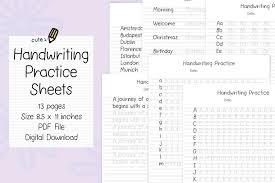 Handwriting Practice Worksheets 1479581 Printables Design Bundles