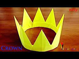 How To Make A Paper Crown Colour Papers Easy Tutorial Diy Youtube Origami Crown Origami Paper Art Paper Crowns