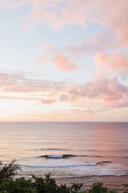 Pacific Ocean Pink Sunset View On Kauai Hawaii Kauai Photographers Hawaii Photographers Photo By Sea Beach Sunset Wallpaper Sky Aesthetic Beach Wallpaper