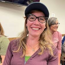 Beautiful people at this month's meeting. New and newish. Oliver Peale,  Mandie Carter, Jen Okray and Nancy Barber.