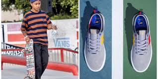 Supports on both hands, right leg raised. Margielyn Didal S New Pro Model 379 From New Balance Numeric Drift House