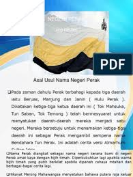 Kata dari minangkabau memiliki pengertian yang beragam. Negeri Perak