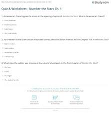 Quiz Worksheet Number The Stars Ch 1 Study Com