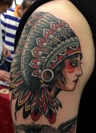 Return To Rome Native American Headdress Tattoo Indian Girl Tattoos Indian Headdress Tattoo