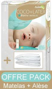 Vous trouverez ici des fins de séries. Pack Matelas Bebe En Coco Latex 100 Naturel Alese Bambou So Nuit