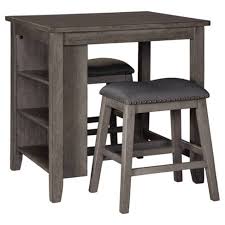 4.4 out of 5 stars. Set Of 3 Caitbrook Counter Height Dining Table And Bar Stools Gray Signature Design By Ashley Target