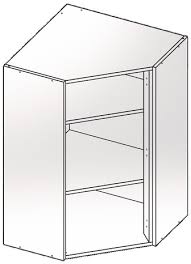 Caisson D Angle Grande Hauteur Blanc En Melamine L 60 X H 92 X P 30