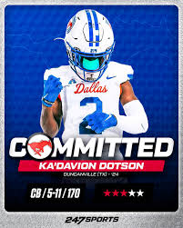 Congrats to my guy Ka'Davion Dotson for making his commitment to SMU. Going  to be fun watching him