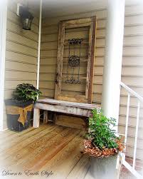 Down To Earth Style The One I Meant To Pin Front Porch Decorating Front Door Old Screen Doors