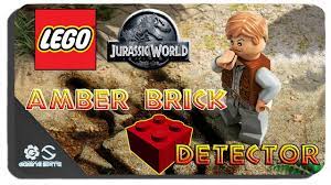 Complete welcome to jurassic world. Lego Jurassic World Red Brick 10 Amber Brick Detector Youtube