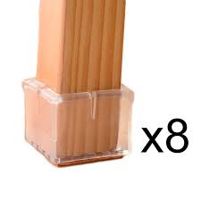 new 8pcs set square chair leg caps rubber feet protector pads furniture table covers felt furniture pads chair leg floor protectors chair legs