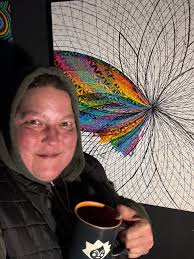 Colorful Flower Art Progress