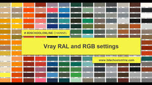 Vray Ral And Rgb Settings