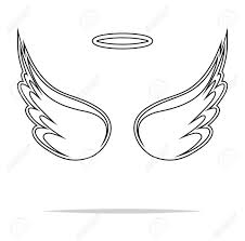 Baby Angel Clipart Black And White Angel Wings Vector Illustration Angel Wings Vector Angel Wings Tattoo Baby Angel Wings