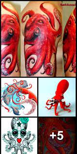 Red Octopus Tattoo On Shoulder For Men Tattoosformen Men Octopus Red Redo Red Octopus Octopus Tattoo Design Shoulder Tattoo