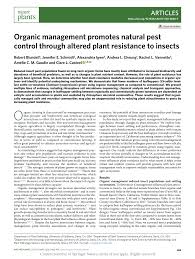 Structural pest control board 2005 evergreen street, ste. Organic Management Promotes Natural Pest Control Through Altered Plant Resistance To Insects Request Pdf