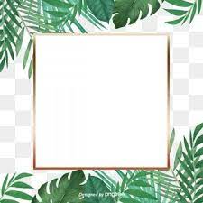 Green Tropical Plant Palm Leaf Border Border Clipart Palm Leaf Botany Png Transparent Clipart Image And Psd File For Free Download Palm Background Leaf Background Tropical Frames