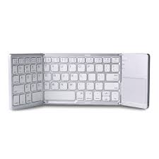 Us 44 05 Ipazzport 75bt Three Layer Folding Bluetooth Keyboard With Touchpad For Ios Android Windows Devices Apple Accessories From Mobile Phones Accessories