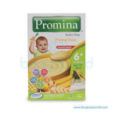 Bubur promina disarankan dikonsumsi oleh bayi usia 6 bulan. Promina Baby Cereal Banana Milk 6month X120g 24 Babyworld