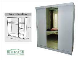 Lemari pakaian 3 pintu (graver). Jual Lemari Pakaian Hpl Kaca Sliding 3 Pintu Putih Glossy Di Lapak Abcd Bukalapak