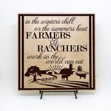 Farmers And Ranchers Saying Sign Etsy Country Wedding Decorations Gifts For Farmers Farmer