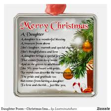 Daughter Poem Christmas Image Metal Ornament Zazzle Com Christmas Poems Daughter Poems Christmas Design