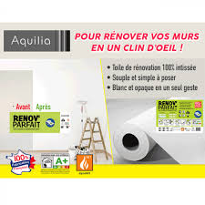 Logiquement ont ne pose pas de toile directement sur du béton faut que tu enduise ton mur avec de l'enduit ensuite passe une couche de peinture car ton enduit va pomper ta colle.il faut que ta toile soit bien maroufler. Toile De Renovation 100 Intisse Renov Parfait 20 M