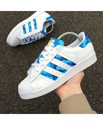 Adidas Superstar Custom Camo Blue Shoes The Latest Style Highlight The Vitality Of The Young And T Adidas Shoes Women Adidas Shoes Women Sneakers Adidas Women
