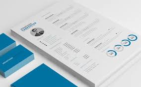 Clever Resume With Charts Word Psd