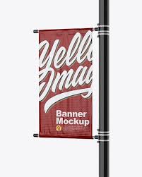 Download Glossy Banner On Pillar Mockup Half Side View In Outdoor Advertising Mockups On Yellow Images Object Mockups Mockup Free Psd Free Psd Mockups Templates Mockup Free Download PSD Mockup Templates