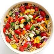 Clementine dressing with wasabi and ginger. Cold Italian Pasta Salad Gluten Free Vegan Allergy Free