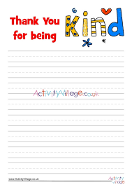 Shop general thank you notes to give thanks whenever you feel gracious. Thank You For Being Kind Writing Paper